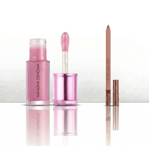 Elegant Shine with Nude Lip Gloss Natasha Denona