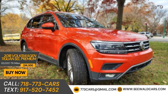 FOR SALE!2018 VOLKSWAGEN TIGUAN SEL PREMIUM 63k TN miles 7 Passenger