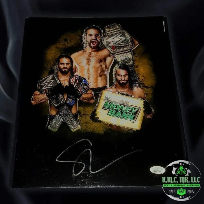 WWE SETH ROLLINS SIGNED AUTOGRAPHED CUSTOM 11X14 COLLAGE WJSA