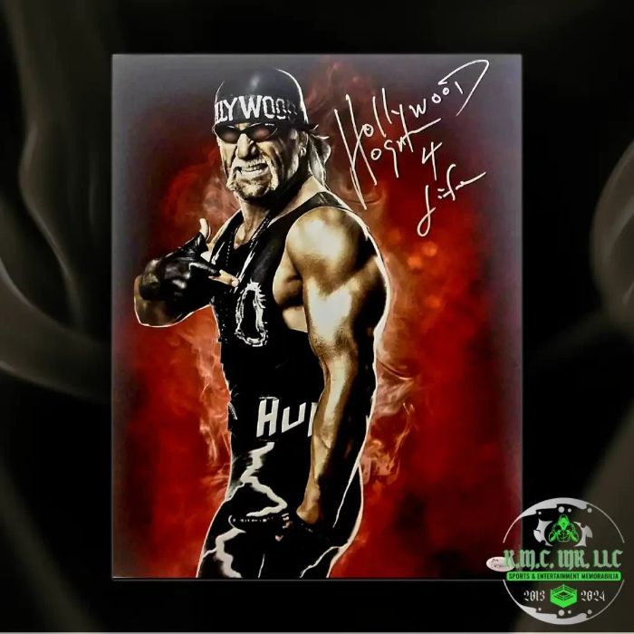 WWEWCW NWO HOLLYWOOD HULK HOGAN SIGNED AUTOGRAPHED 16X20 NWO COLLAGE WJSA