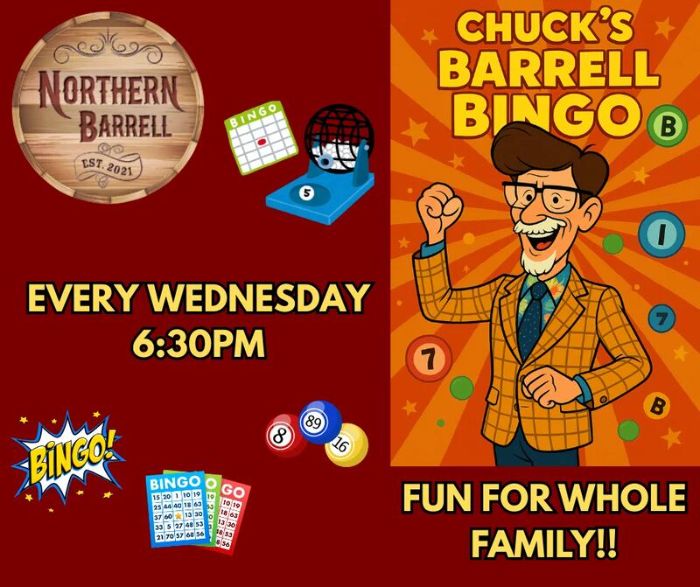 BINGO NIGHT FOOD FUN AT Northern Barrell