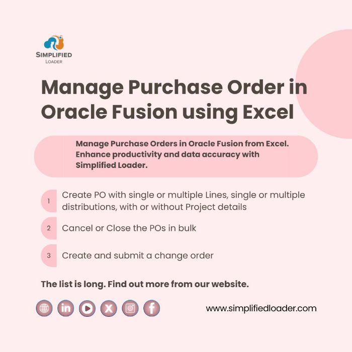 Excel Integration Tool for Oracle Fusion Simplifiedloader.com