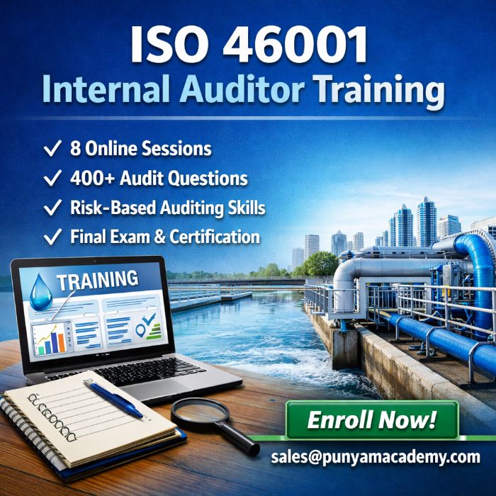 Master Water Efficiency Audits ISO 46001 Internal Auditor Training