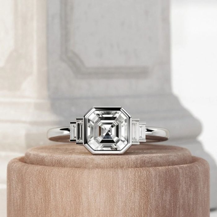 asscher cut engagement rings