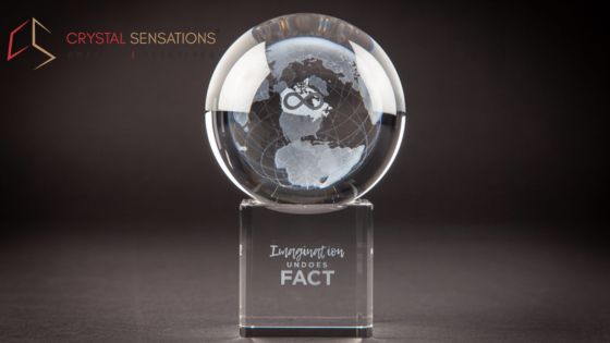 Premium Engraved Crystal Awards for Business Honors