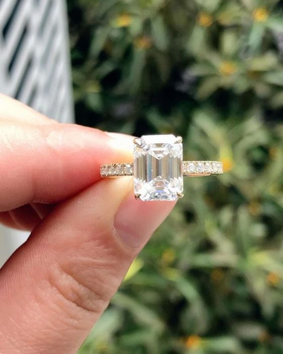 Square Cut Engagement Ring