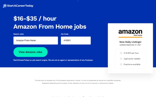 Amazon Work From Home Job