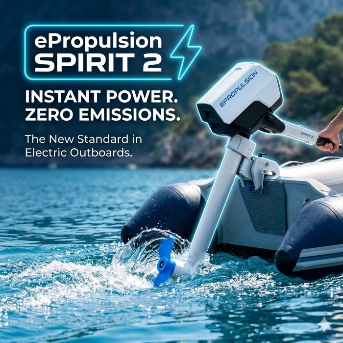 Quiet Efficient Modern Boating Solution: ePropulsion Spirit 2 outboard
