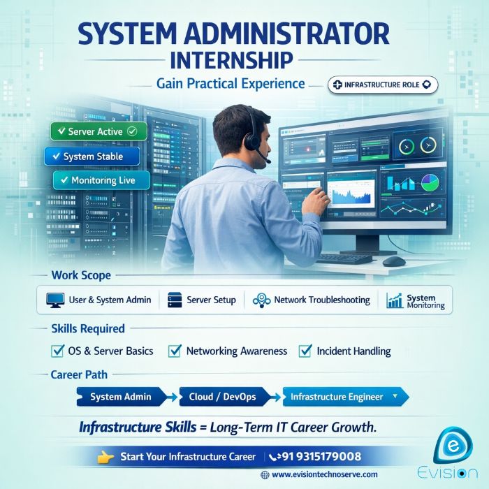 System Administrator Internship Training Program Evision Technoserve