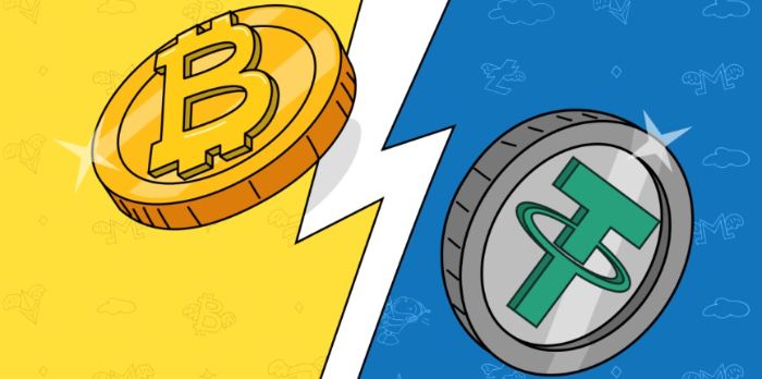 The Bitcoins USDT are Transferable Spendable