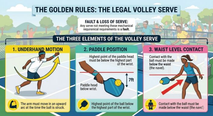 Pickleball Volley Serve Rules Step by Step Explained Guide