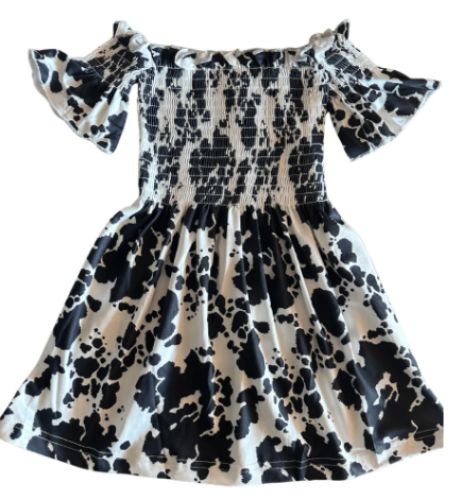Shop the Trendy Cow Print Twirl Dress Perfect for Your Next Adventure!