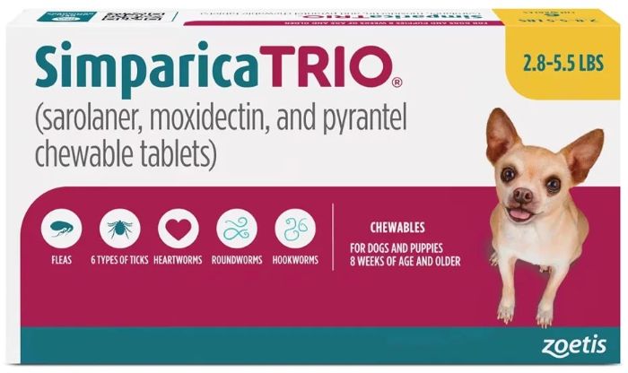 Simparica TRIO for Dogs Starts 33.65 Free Shipping
