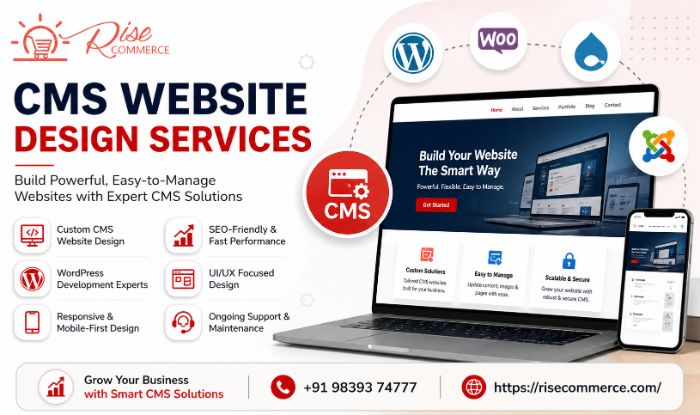 CMS Website Design Services at RiseCommerce Solutions