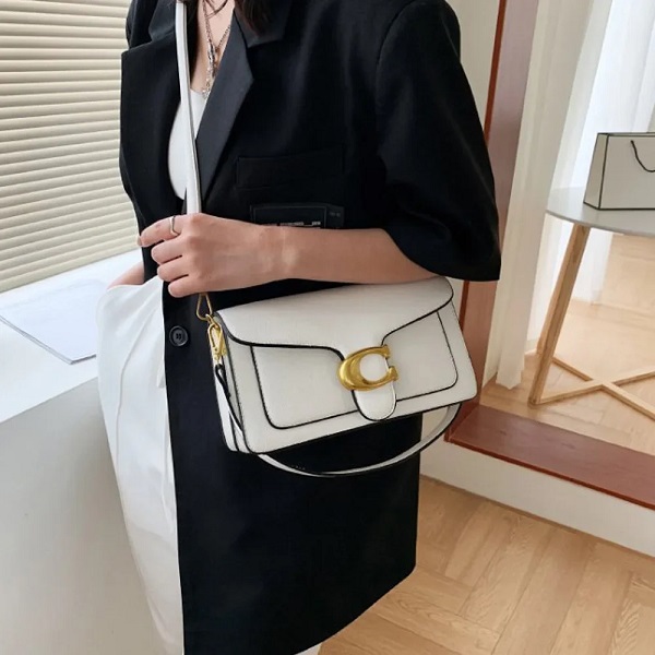 DoubleStrap Small Square Crossbody Bag Chic Underarm Purse for Women