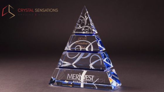 Elegant Custom Crystal Trophy for Corporate Events