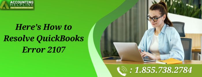 How to tackle QuickBooks Error 2107