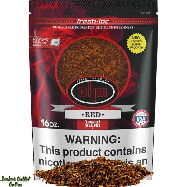 Premium OHM Pipe Tobacco 1 lb Turkish Red at Smokers Outlet Online
