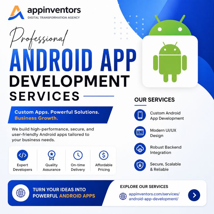 Professional Android App Development Services Custom Mobile Apps
