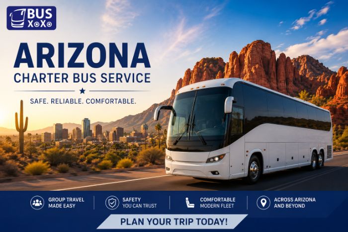 Professional Charter Bus Service in Arizona for Events, Tours Corporate Travel