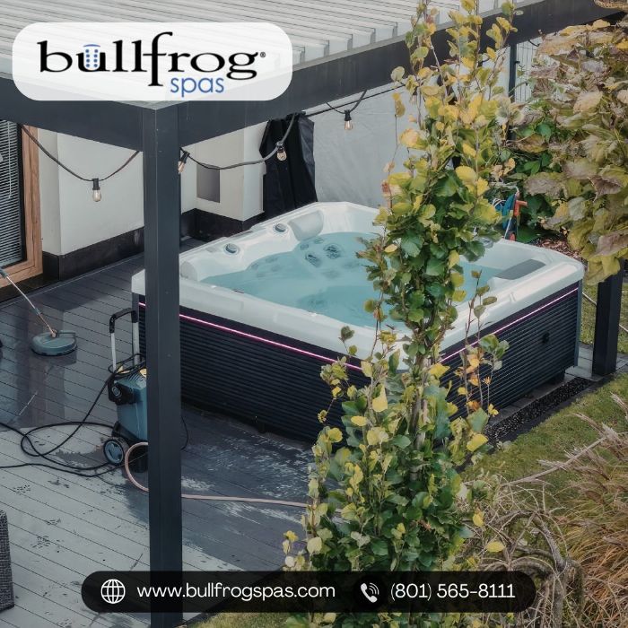Blow Up Hot Tub in Winter Bullfrog Spas