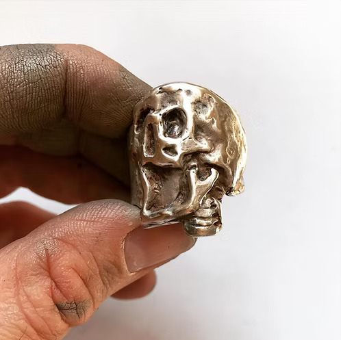Buy Heavy Sterling Statement Mens Plague Skull Ring