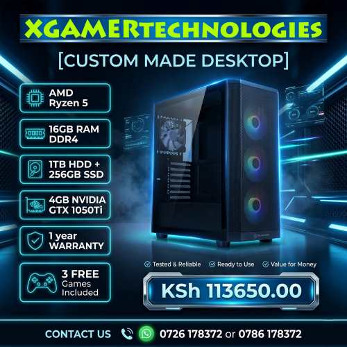 Custom designed AMD Ryzen 5 gaming desktop PC