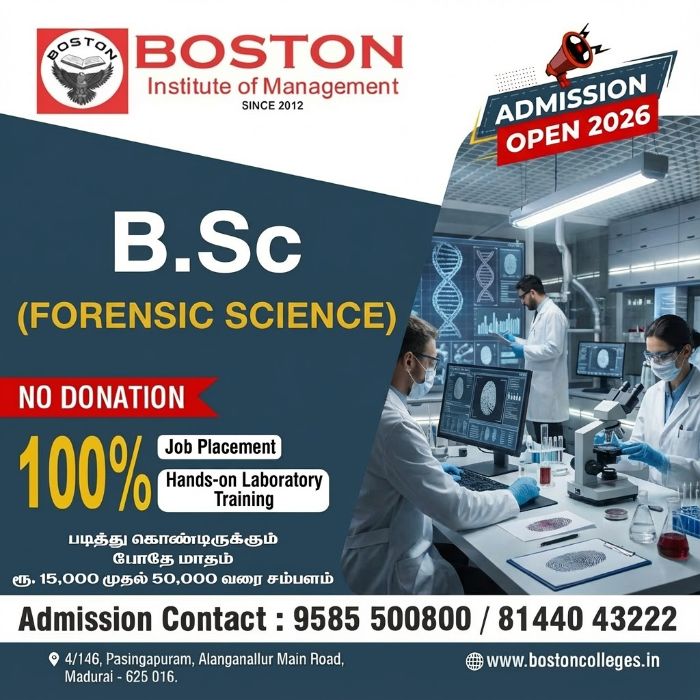 Join the Best Forensic Science Institute B.Sc Admissions Open