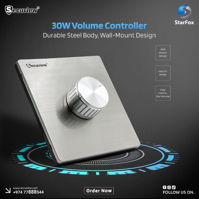 Secuview 30W Volume Controller with Durable Steel Body