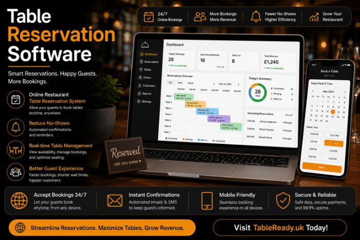 Table Reservation Software TableReady.uk