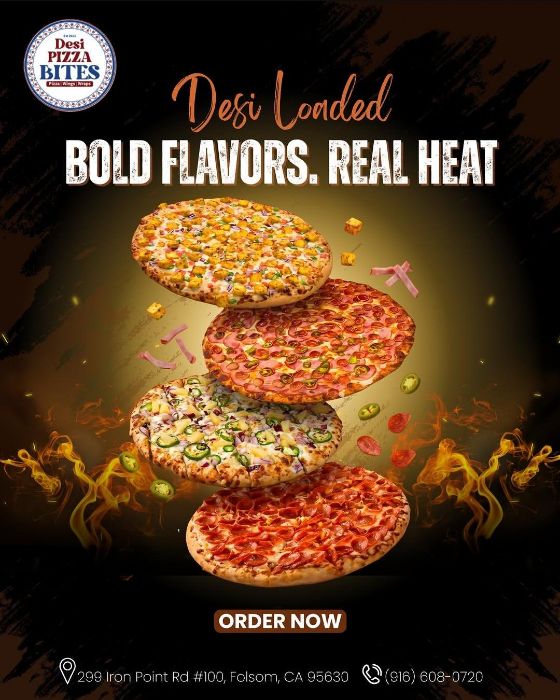 Best Indian Fusion Pizza in Folsom Desi Pizza Bites