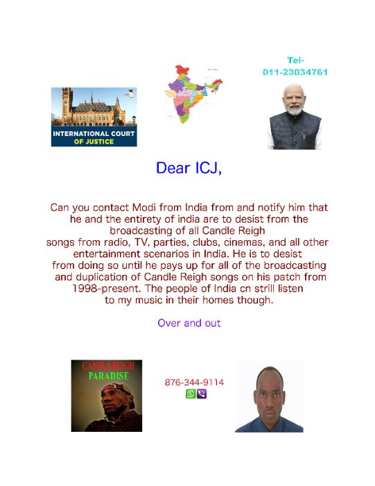 Can Modi and other broadcasting links stop play Candlereigh music