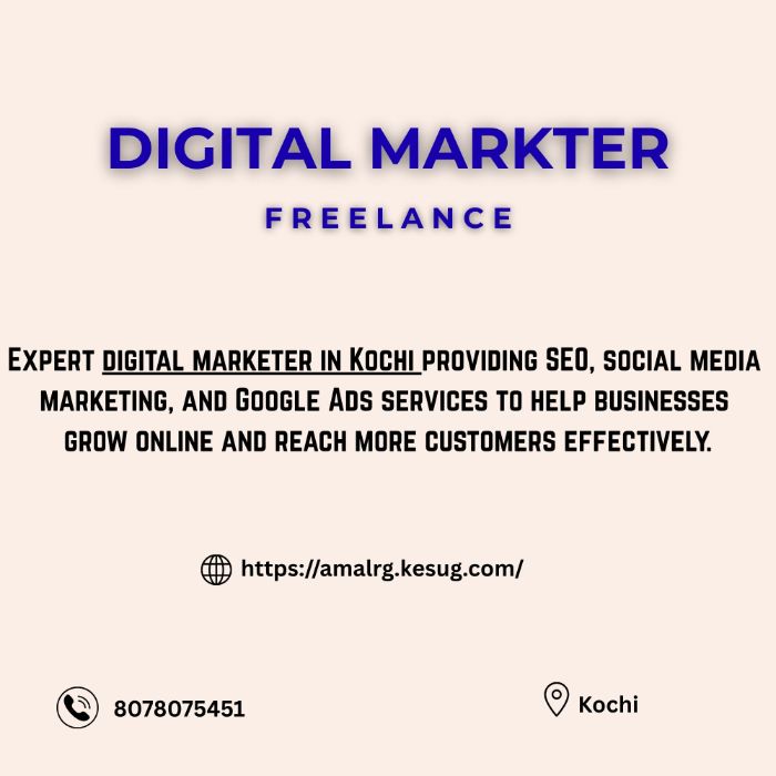 Creative Digital Marketing Professional in Kochi Creative Digital Marketing Professional in Kochi