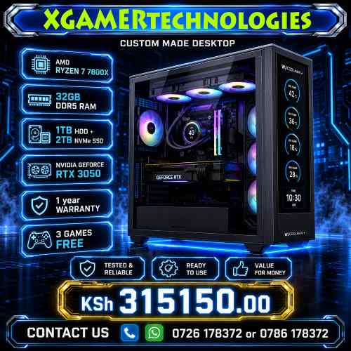 Custom designed AMD Ryzen 7 gaming desktop