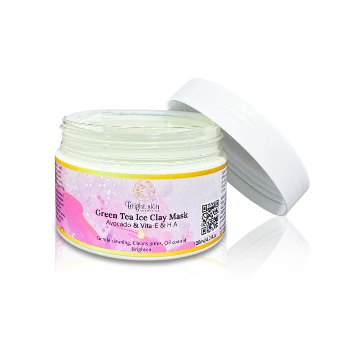 Green Tea Clay Face Mask Hydrating Oil Control Pore Refining Deep Cleansing Skin