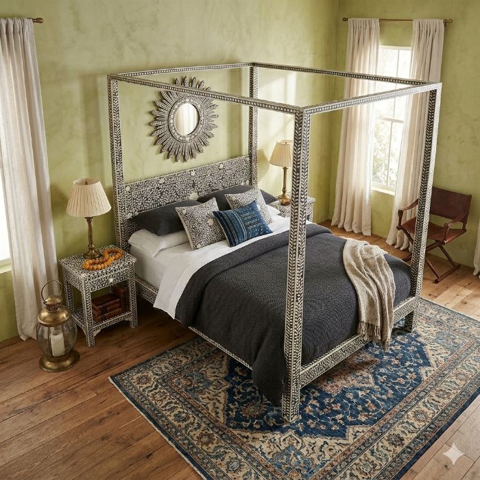 Luxury Bone Inlay Beds and Headboards