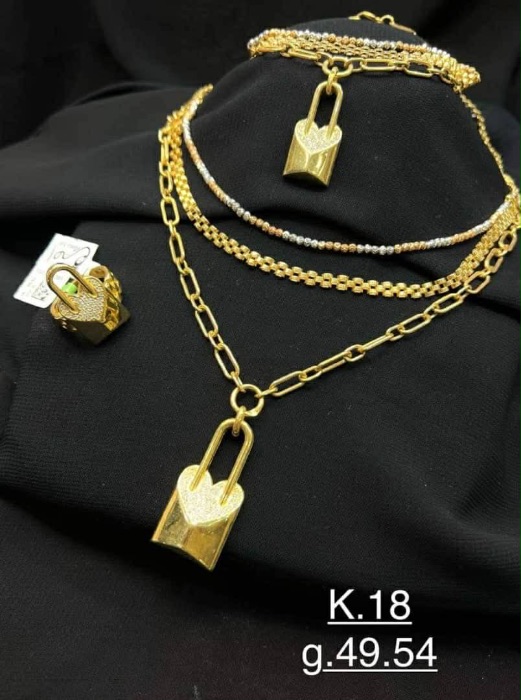 Luxury Gold Necklace Diamond Wristwatch Set New York Zangi: 1284111350