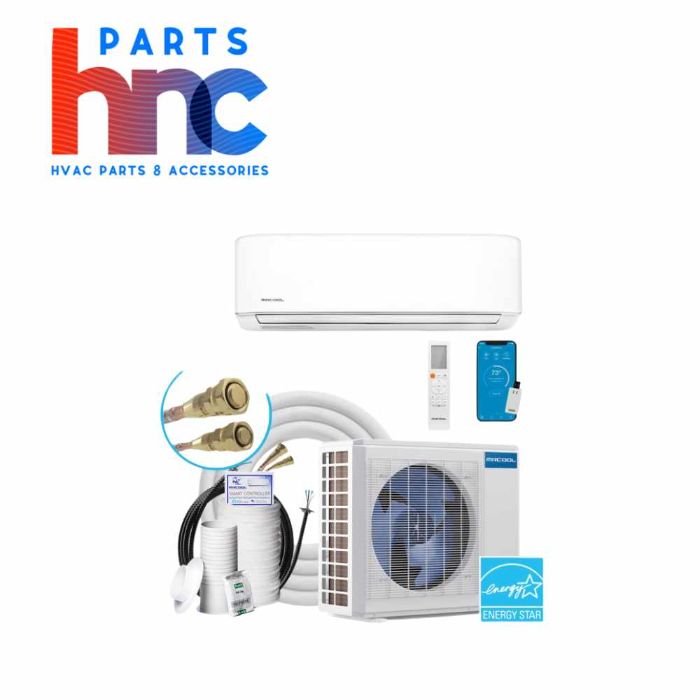 MRCOOL DIY18HPWM230C25 DIY 4th Gen E Star 18K BTU Ductless MiniSplit Heat Pump System 208230V60Hz