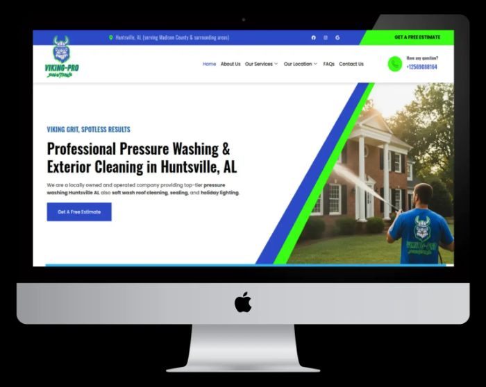 power washing web design