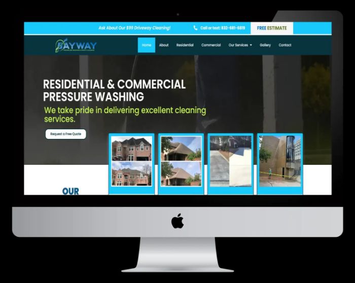 pressure washing website design