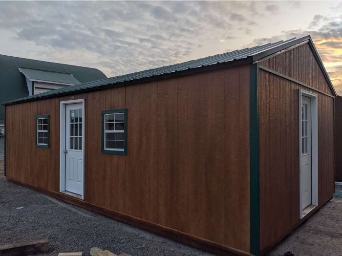 Shed Cabins for Sale With Custom Porch Designs