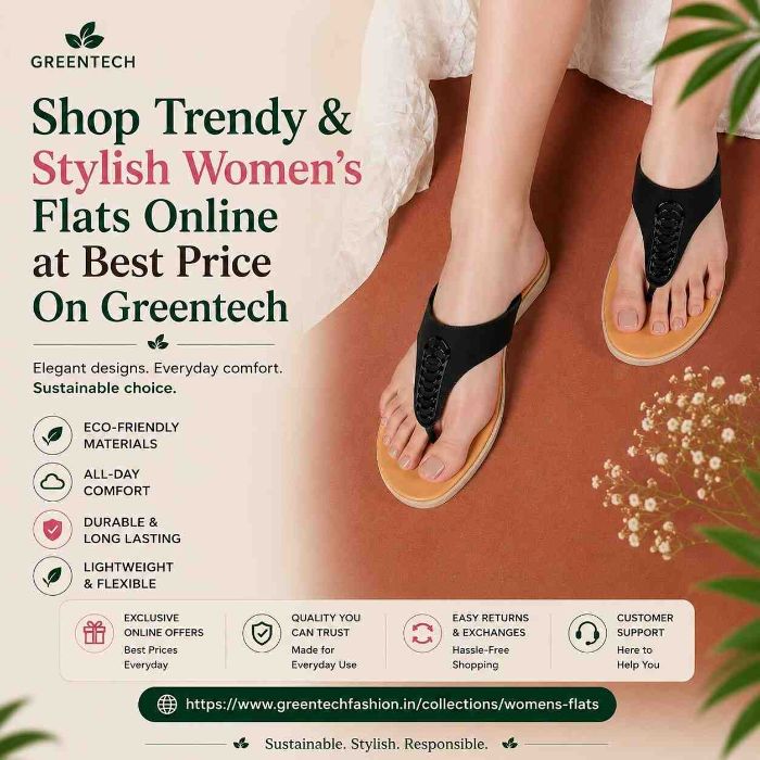 Shop Trendy Stylish Womens Flats Online at Best Price On Greentech