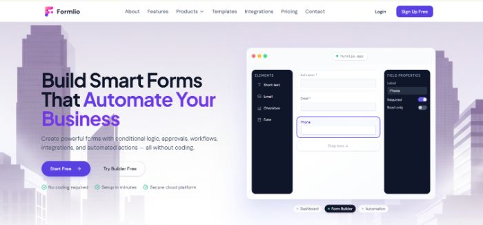 Smart Form Builder for Efficient Online Communication