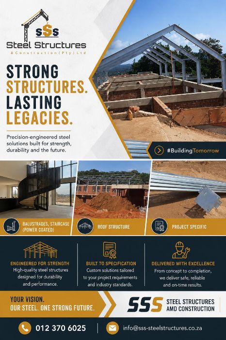 Steel Structures: Warehouses, Churches, Schools more