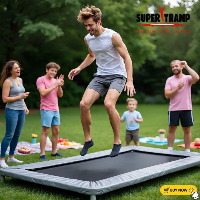 Trampoline Designed for Safe Backyard Use