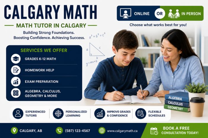 Affordable Math Tutor in Calgary All Grades Welcome