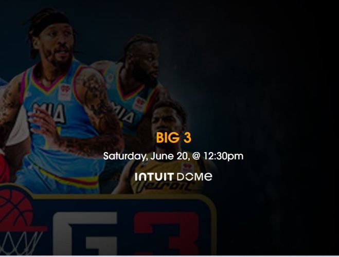 Big 3 Basketball Tickets 2026