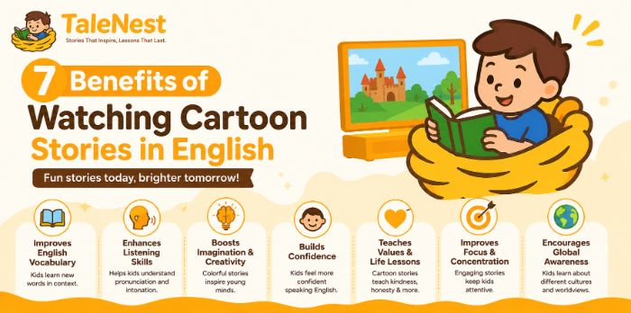 Cartoon Stories in English for Better Speaking Practice