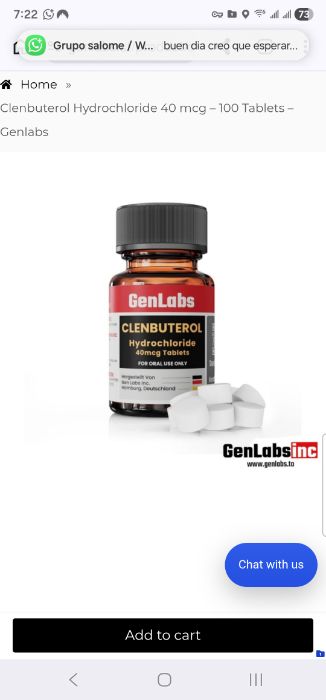 Clenbuterol Hydrochloride 40 mcg 100 Tablets Genlabs