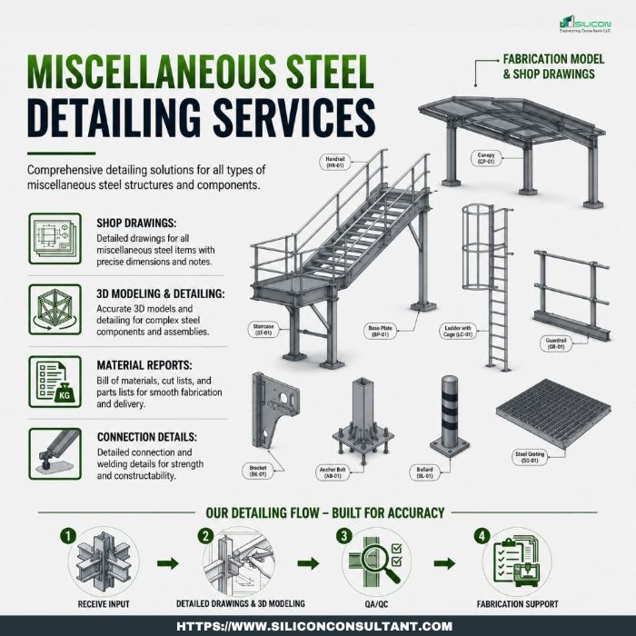 Explore Chicago Top Miscellaneous Steel Detailing Services Provider, USA
